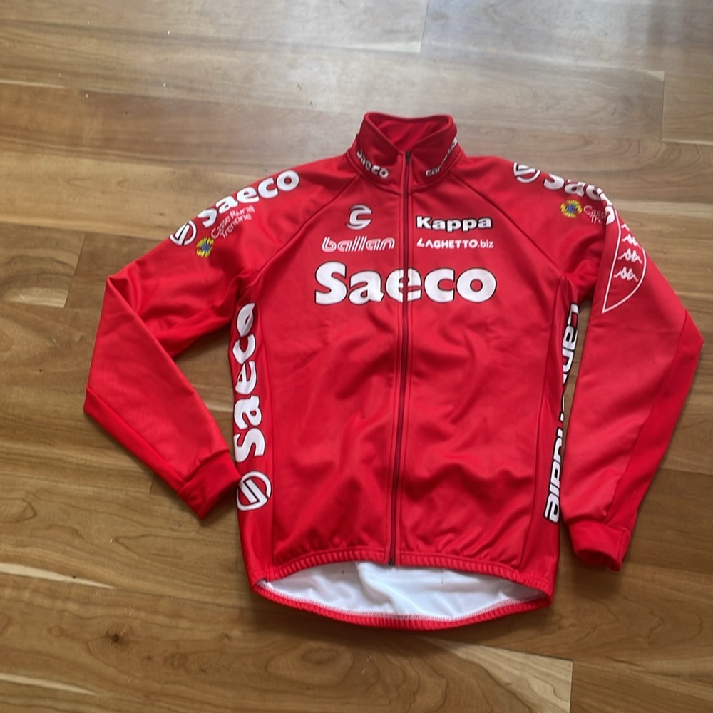 Kappa mens red long sleeve cycling jersey. Good condition, small mark. - Picture 2 of 6